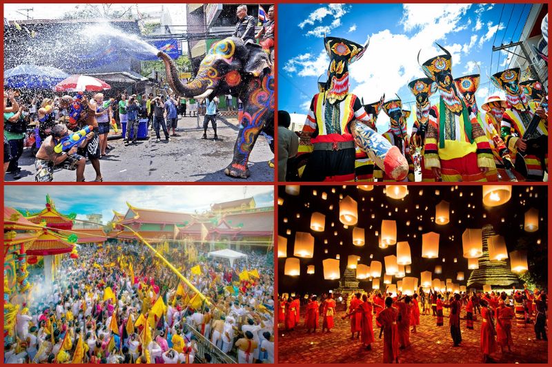 Many unique festivals in Thailand